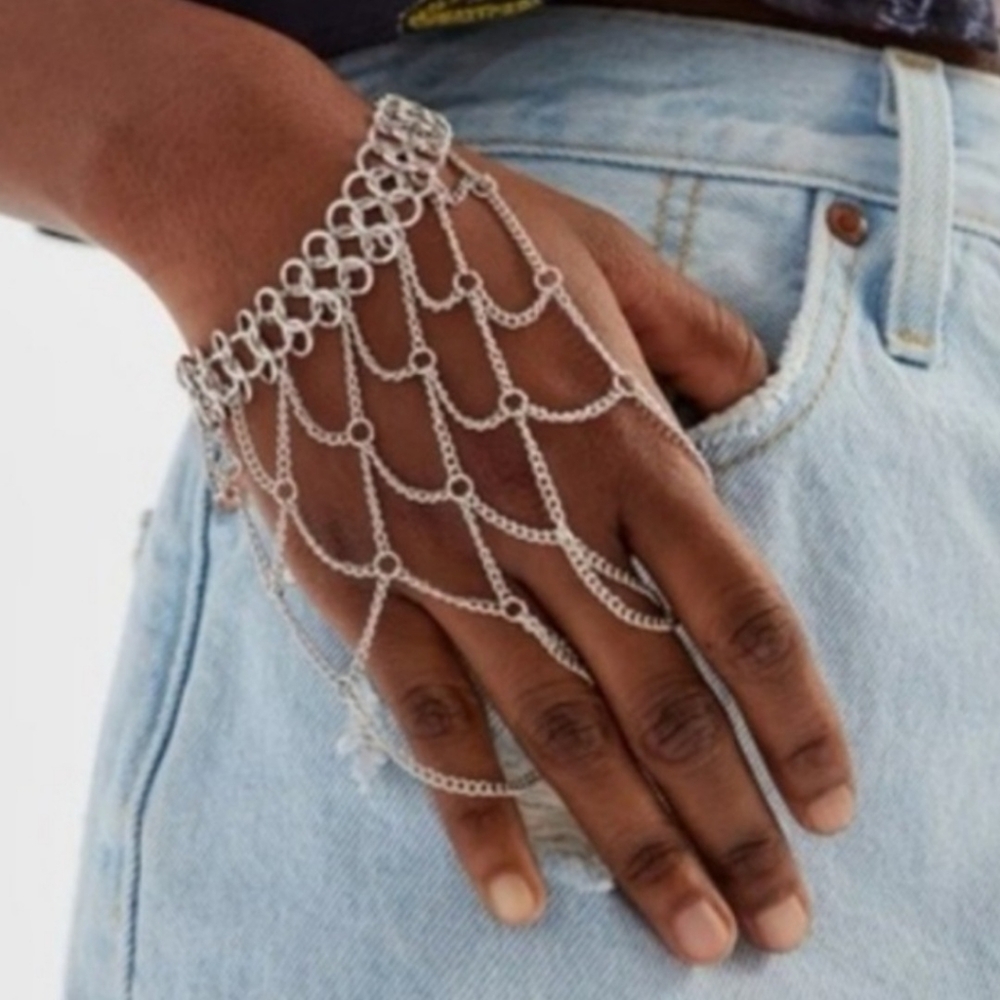 Urban Outfitters Mesh Hand Chain Bracelet